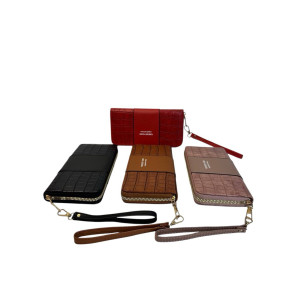 Кошелек жен. pu 1зм. 1ручка 4кол. 12шт в упак (19*10)см №1237-13 (120)