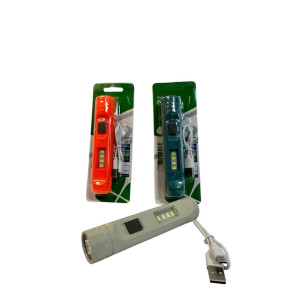 Ліхтарик кишеньковий заряджає від USB на аркуші 2кол. (2,8*2,8*13,5)см №Y-226-1+4SMD (240) оптом купити в Knopa