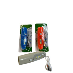 Ліхтарик кишеньковий заряджає від USB на аркуші 2кол. (3,3*3,1*11,5)см №Y-227-1+4SMD (240)
