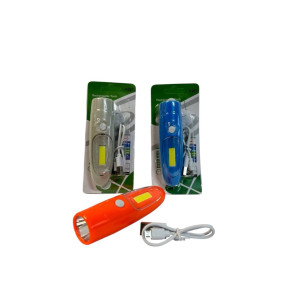 Ліхтарик кишеньковий заряджає від USB на аркуші 2кол. (3,3*3,1*11,5)см №Y-227-1+COB (240) оптом купити в Knopa