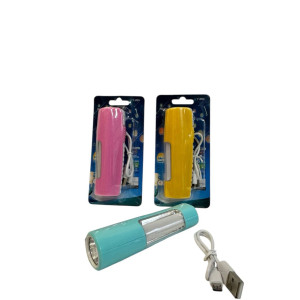 Ліхтарик кишеньковий заряджає від USB на аркуші 2кол. (3,8*3*11,5)см №Y-260-1+8SMD (240) оптом купити в Knopa